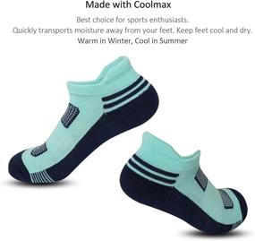 img 3 attached to 🧦 Stay Cool and Stylish with AIRSTROLL Coolmax Women's Colorful Low Cut Running Ankle Socks - 4 Pack