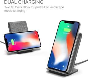 img 1 attached to 🔌 iOttie Ion Wireless Fast Charging Stand: Qi-Certified Charger for iPhone XS Max, iPhone XR, iPhone 8 Plus, Samsung S9, Note 9 - 7.5W for Apple, 10W for Samsung - Includes USB C Cable & AC Adapter - Ash