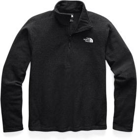 img 2 attached to 🧥 The North Face Men's Textured Cap Rock Sweatshirt with Quarter Zip