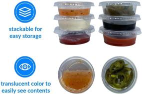 img 2 attached to 🥣 Reli. Condiment Cups with Lids, 1.5 oz (500 Sets, Bulk) Disposable Plastic Portion Cups for Jello Shots, Sauces, Condiments - 1 oz to 1.5 oz Capacity (500 Cups)