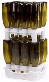 img 1 attached to 🍾 FastFerment FastRack Bomber Tray Wine Bottle Cleaning and Drying Rack, FastRack12 Two Racks & One, White: Efficiently Clean and Dry Wine Bottles with Speed