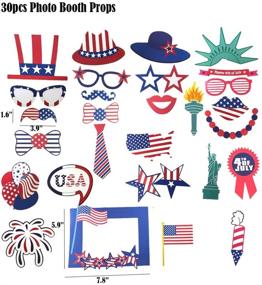 img 2 attached to Patriotic Party Decorations: Photo Booth Props, American Flag, Uncle Sam Hat, Patriotic Cutouts for American Pride, Memorial Day, Veterans Day, Fourth of July Supplies - 30 Pcs