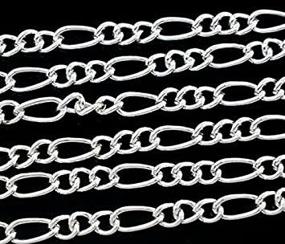 img 4 attached to 🔗 Figaro Cable Link Chain: Versatile Meter-Length Beading & Jewelry Making Essential