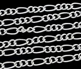 img 3 attached to 🔗 Figaro Cable Link Chain: Versatile Meter-Length Beading & Jewelry Making Essential