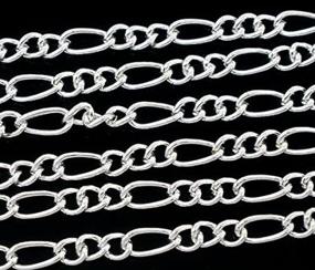 img 1 attached to 🔗 Figaro Cable Link Chain: Versatile Meter-Length Beading & Jewelry Making Essential