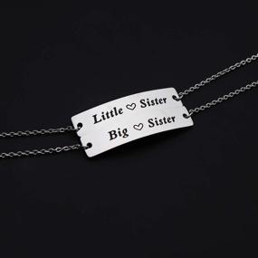 img 2 attached to Huiuy Set of 2 Stainless Steel Big Sis Lil Sis Necklaces - Matching Jigsaw Puzzle Pendant Gift for Sisters & Friends