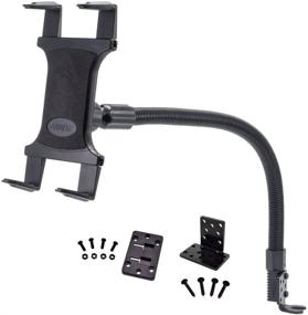 img 3 attached to Arkon Mounts TAB188L22 Car/Truck Seat Rail/Floor Tablet Mount with 22-inch Arm - Retail (Black)