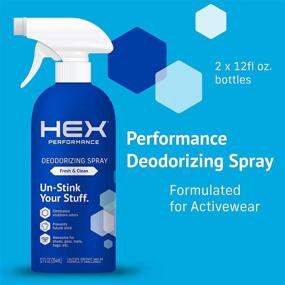 img 3 attached to 👟 HEX Performance Fresh & Clean Deodorizing Spray, 12oz (Pack of 2) - Ideal for Refreshing Shoes, Gear & Workout Mats