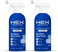 👟 hex performance fresh & clean deodorizing spray, 12oz (pack of 2) - ideal for refreshing shoes, gear & workout mats logo