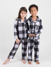 img 1 attached to Leveret Kids Christmas Pajama Set - 2 Piece Button Down for Boys & Girls (Size 2-14 Years)