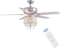 siljoy modern 52 inch crystal ceiling fan: elegant chandeliers fan with lights and remote control логотип