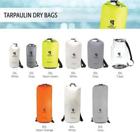 img 2 attached to 🎒 geckobrands Tarpaulin Dry Bag: Waterproof PVC Material, Shoulder Strap included, 3-inch Capacity