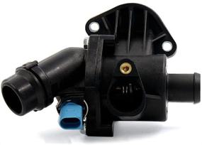 img 1 attached to 🔥 Premium Black Thermostat Housing Assembly with Sensor - UXCELL 06B121111K - Fits A4 1.8L 2002-2006