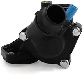 img 2 attached to 🔥 Premium Black Thermostat Housing Assembly with Sensor - UXCELL 06B121111K - Fits A4 1.8L 2002-2006