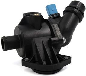 img 3 attached to 🔥 Premium Black Thermostat Housing Assembly with Sensor - UXCELL 06B121111K - Fits A4 1.8L 2002-2006