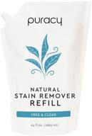 powerful 64 fl oz puracy natural laundry stain remover refill - enzyme-based spot & odor cleaner, free & clear formula logo