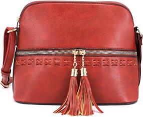 img 4 attached to 👜 Chic Medium Crossbody Bag with Shoulder Tassel: Women's Handbags & Wallets in Crossbody Bags