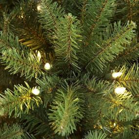 img 3 attached to 🎄 6.5ft Pre-Lit Fraser Fir Pencil Christmas Tree by Puleo International - 250 Clear Lights, Green
