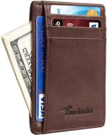 travelambo minimalist leather blocking vintage men's accessories: timeless style & secure organization for travelers logo