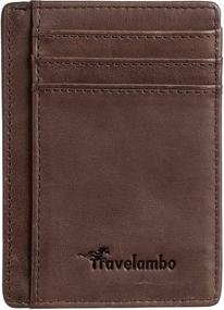 img 1 attached to Travelambo Minimalist Leather Blocking Vintage Men's Accessories: Timeless Style & Secure Organization for Travelers