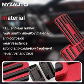 img 1 attached to 🚗 Enhance Your Honda Driving Experience with NYZAUTO Anti-Slip Foot Pedal Pads - Model A-Red