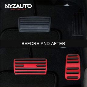 img 3 attached to 🚗 Enhance Your Honda Driving Experience with NYZAUTO Anti-Slip Foot Pedal Pads - Model A-Red