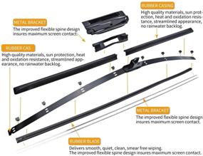 img 3 attached to Windshield Wiper Blade Multi Function Replacement Replacement Parts