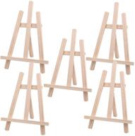🎨 tosnail pack of 5, 12-inch tall wooden tripod easels - ideal for tabletop display of photos and paintings logo