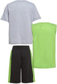 img 3 attached to 🎮 Minecraft Boys Creepers 3 Piece T-Shirt Tank Top Short Set: Stylish Gaming Apparel for Kids