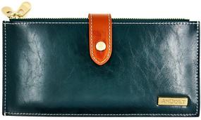 img 1 attached to ANDOILT Genuine Leather Blocking Handbag Women's Handbags & Wallets in Wallets