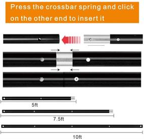 img 3 attached to 📸 Профессиональная система Aqirui для поддержки фона 8,5x10 футов с регулируемыми креплениями и сумкой для переноски - идеально подходит для фотографии и видео.