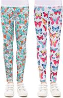 👖 quedoris girls printed pants leggings: fashionable and comfortable for kids in 2t to 9 years logo