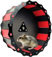🐹 8-inch wooden hamster wheel toy: silent exercise running wheel for rats, gerbil, hedgehog, chinchilla, guinea pig, ferret, mice - easy attachment to wire cage logo