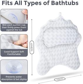 img 3 attached to Ultimate Comfort: Bath Pillow with Luxury Neck Support for Relaxing Tub Shower Experience