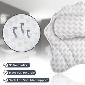 img 2 attached to Ultimate Comfort: Bath Pillow with Luxury Neck Support for Relaxing Tub Shower Experience