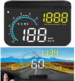 img 4 attached to 🚗 Головное устройство FIUNED: передовой двухрежимный OBD2/GPS HUD для измерения скорости и пробега во всех транспортных средствах.