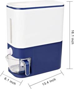 img 3 attached to 🍚 22.5 Lbs Rice Dispenser with Airtight Lid - Large Food Storage Container, Moisture-Proof Household Bucket for Kitchen - BBG