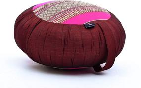 img 4 attached to LEEWADEE Organic Meditation Cushion Round Zafu Pillow 16x8 inches - Eco-Friendly, Natural Kapok, Floor Seating