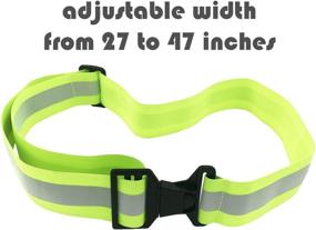 img 3 attached to 🏃 High Visibility Reflective Belt for Night Running, Cycling, and Walking - Army PT Belt for Men and Women. Stay Safe with Military Safety Reflector Strips!