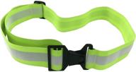 🏃 high visibility reflective belt for night running, cycling, and walking - army pt belt for men and women. stay safe with military safety reflector strips! logo