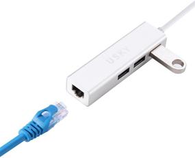 img 3 attached to 🔌 USB-C to Ethernet Adapter with 3-Port USB Hub - USKY USB-C(Type C 3.1) to RJ45 Gigabit Ethernet Adapter, Compatible with The New MacBook 2016, ChromeBook Pixel, and Other Type-C Devices