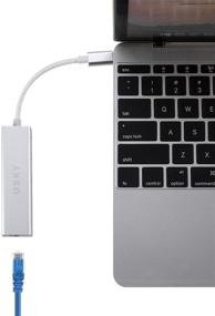img 2 attached to 🔌 USB-C to Ethernet Adapter with 3-Port USB Hub - USKY USB-C(Type C 3.1) to RJ45 Gigabit Ethernet Adapter, Compatible with The New MacBook 2016, ChromeBook Pixel, and Other Type-C Devices