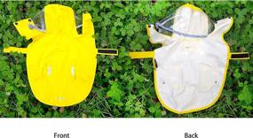 img 3 attached to Yellow Dog Raincoat with Hoodie, Adjustable and Reflective Waterproof Poncho Jacket for Large Dogs - Includes Leash Hole (Size: Large)