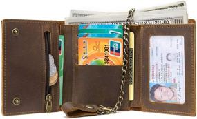 img 4 attached to 💼 Genuine Leather Trifold Wallet: Ultimate Protection for Men's Wallets, Card Cases & Money Organizers