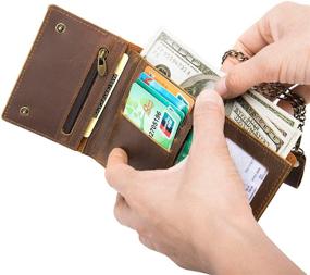 img 1 attached to 💼 Genuine Leather Trifold Wallet: Ultimate Protection for Men's Wallets, Card Cases & Money Organizers