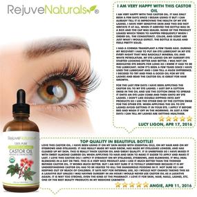 img 2 attached to 🌿 USDA Certified Organic Castor Oil - Enhance Hair Growth for Hair, Eyelashes &amp; Eyebrows. 100% Pure, Cold Pressed, Hexane Free. Eyelash Growth Serum &amp; Brow Treatment Kit Included