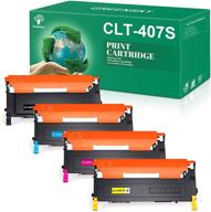 🖨️ high quality greensky compatible toner cartridges for samsung clt-k407s – perfect for clp-315w, clp-315, clp-325w, clx-3185fw, clx-3185, clt-y407s, clt-407s, c410w, and clx-3180 laser printer (4-pack) logo