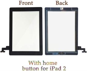 img 3 attached to 🔧 Premium Black iPad 2 Touch Screen Glass Digitizer Replacement Kit with Home Button Flex - Repair Tools & Adhesive Tape Included