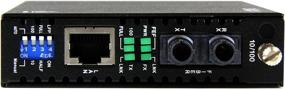 img 3 attached to 🖥️ StarTech.com Black Ethernet to Fiber Optic Media Converter - Chassis Mount, 10/100 Mbps - ST Multimode - 1310nm - 2km Range (ET90110ST2)