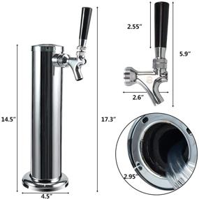 img 3 attached to 🍺 LUCKEG Single Tap Stainless Steel Beer Tower - 3 inch Draft Beer Tap with Single Faucet for Home Brewing [Product Review & Guide]